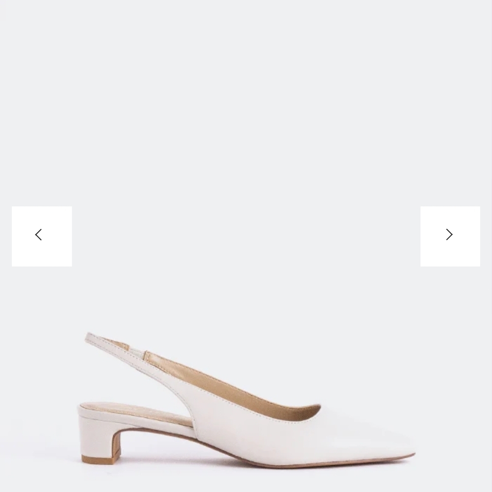 L'INTERVALLE Cream Slingback Heels
